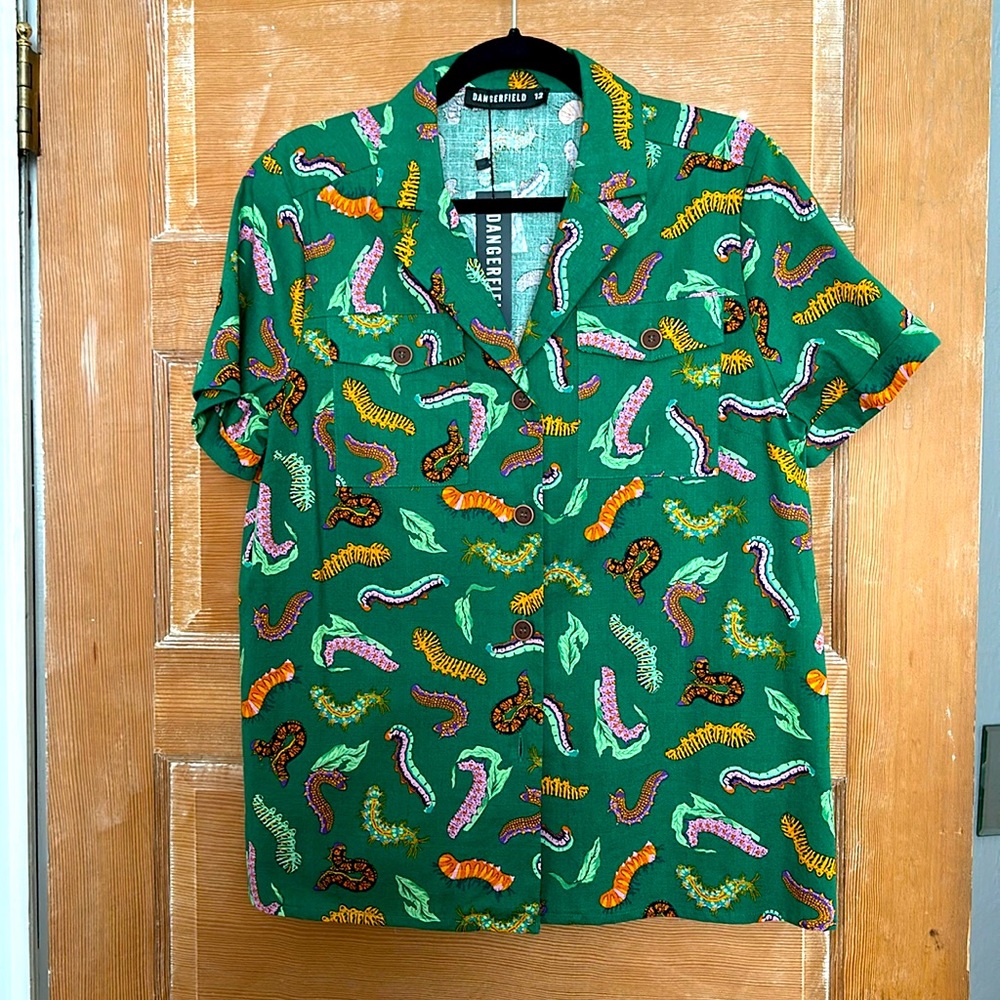 Dangerfield button down shirt caterpillar shirt unique button down